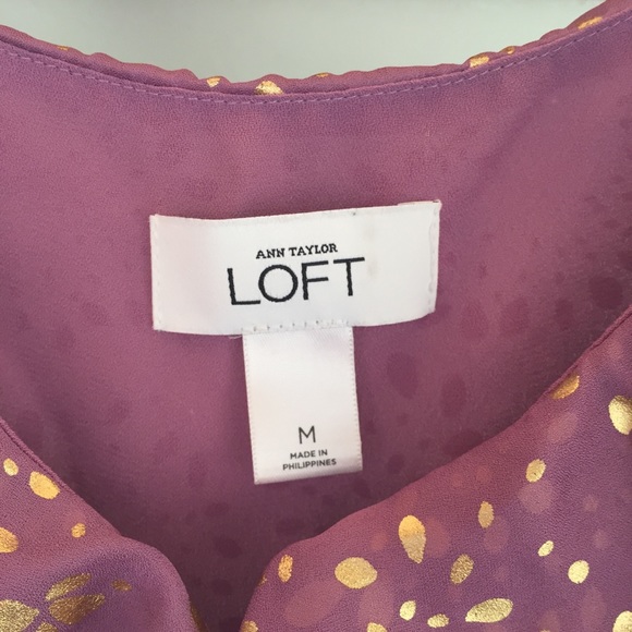 Purple and gold Anne Taylor LOFT Cami - Picture 5 of 5